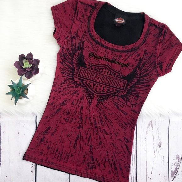 Harley-Davidson Tops - Harley Davidson Crew Neck Tee